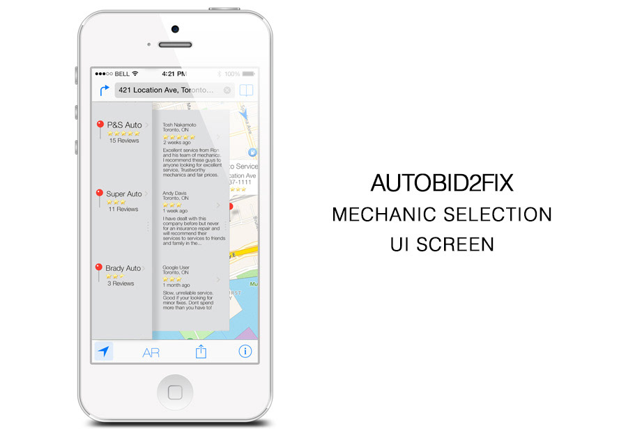 ux automotive   augmented reality UI iphone app
