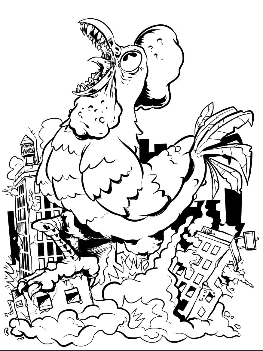 ILLUSTRATION  Ilustração desenho draw Character chicken poster cartaz