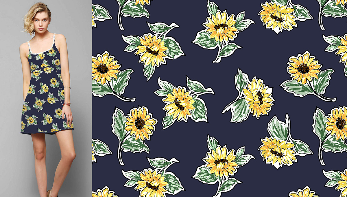 pattern floral prints repeat textile texture mapping