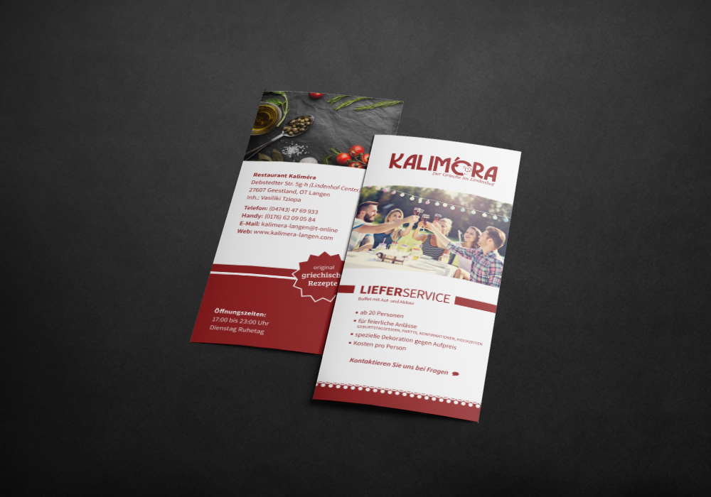 Flyer Design Greek Restaurant Kalimera On Behance