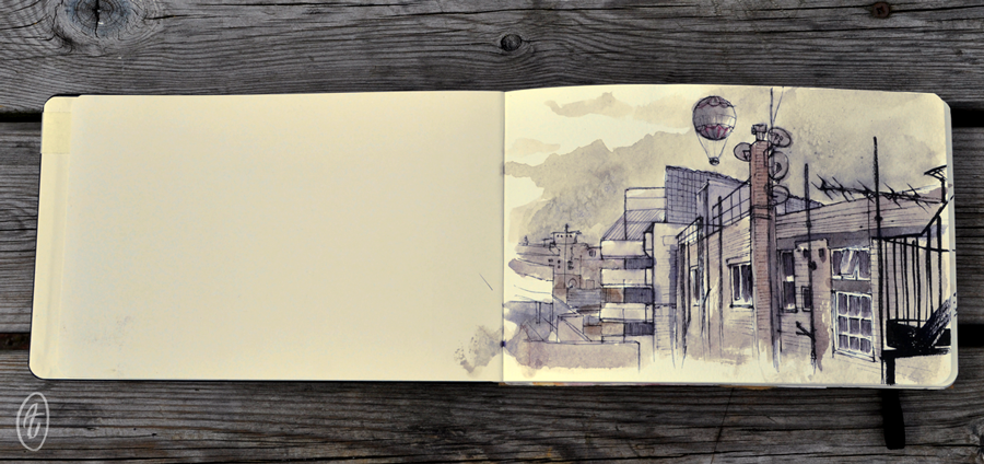 Adobe Portfolio sketchbook journal Travel Journal urban sketching location drawing