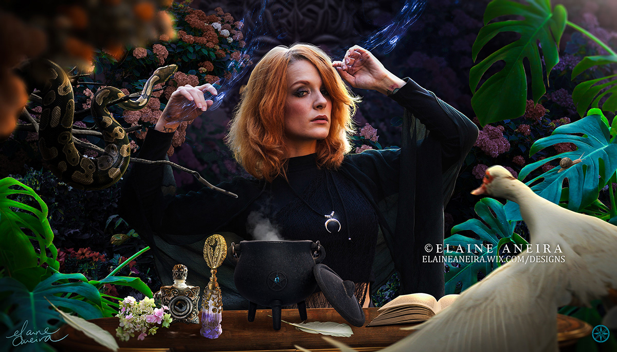 witch photomanipulation cauldron Spells Magic   fantasy portrait