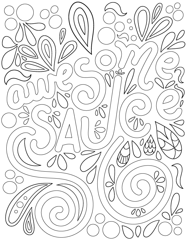 adult coloring black and white Coloring Books ILLUSTRATION  lettering line art