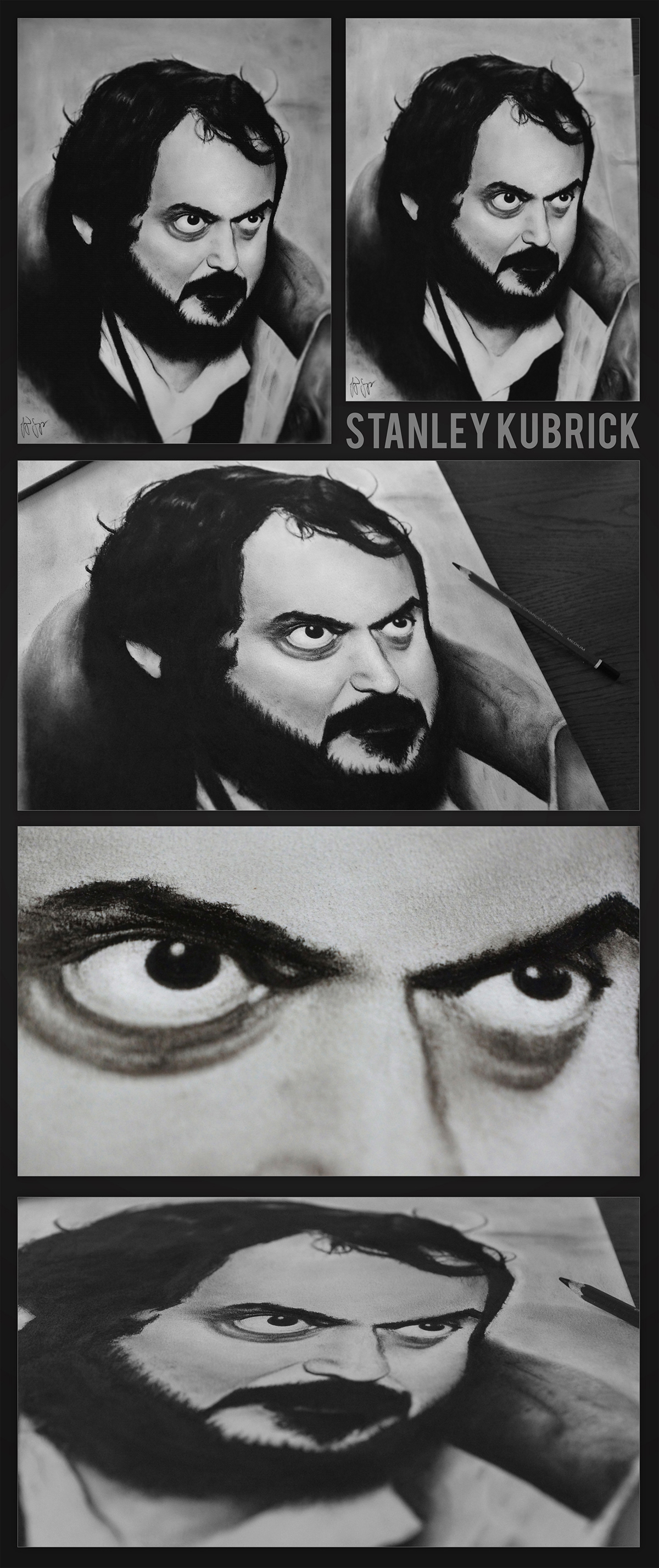 Stanley Kubrick film director Kubrick Movies pencil black and white