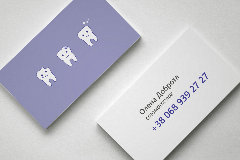 dentist dentistry tooth business card identity teeth