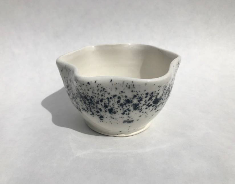 black ceramics  ditsy dots porcelain simple speckled