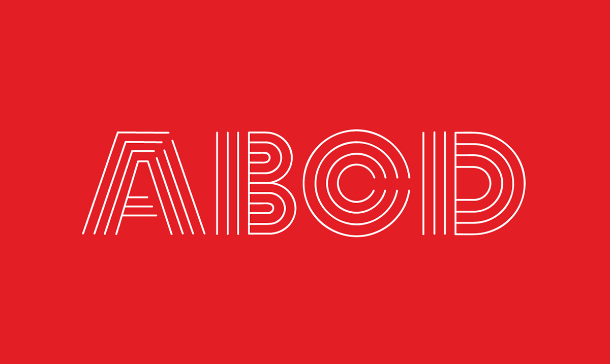type design lettering font type inline running track alphabet Modular Typeface typography design line