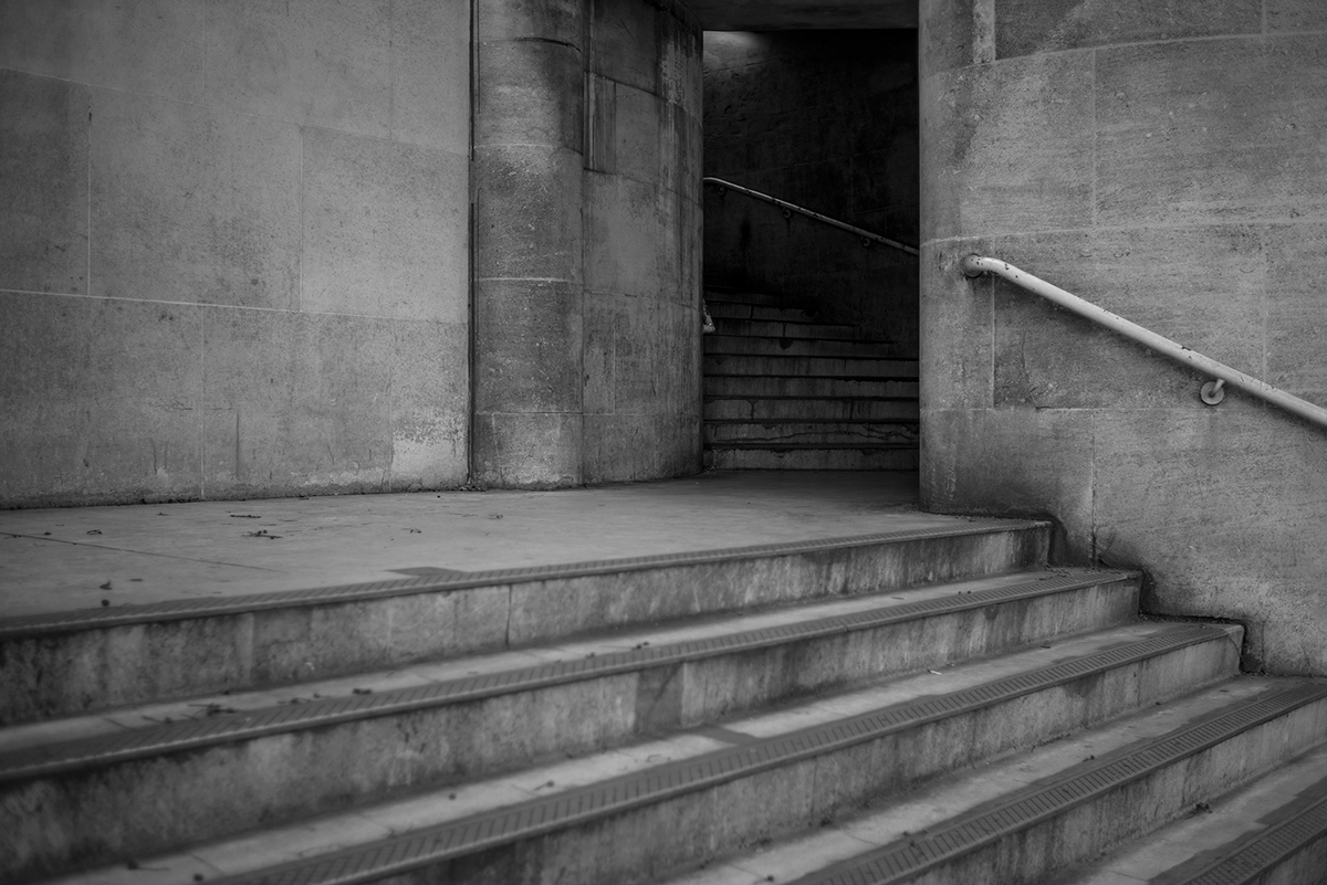 steps London concrete bridge