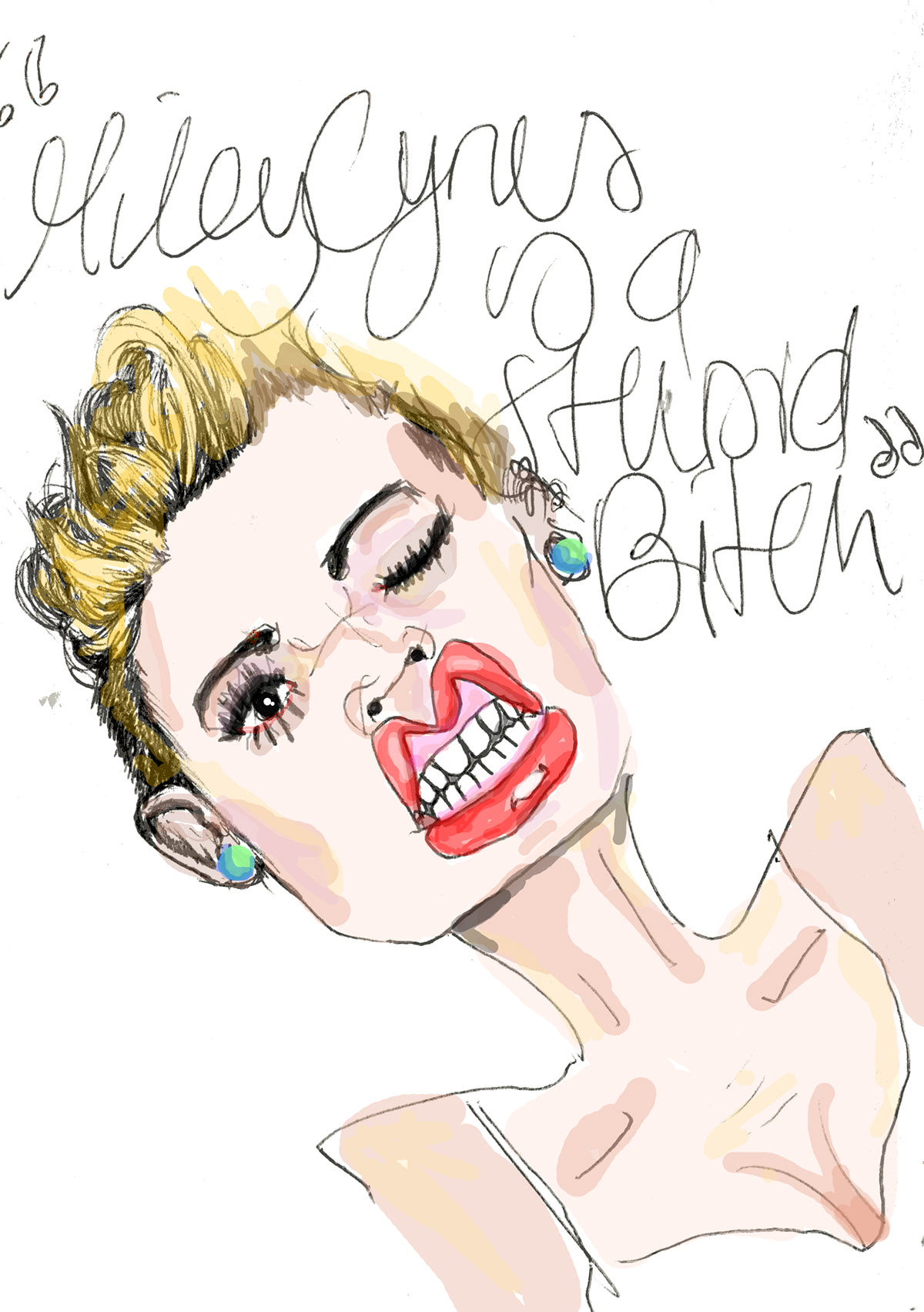 celebrities magazine Miley KAYNE OneDirection portrait spoilt   cartoon people places person