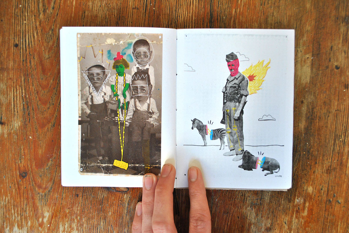 family collage Zine  notebook Diary vintage recopilation Album