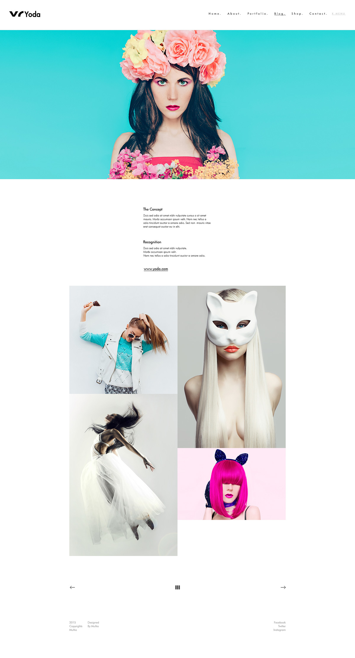 UI ux template free portfolio Website agency minimal design creative studio stylish