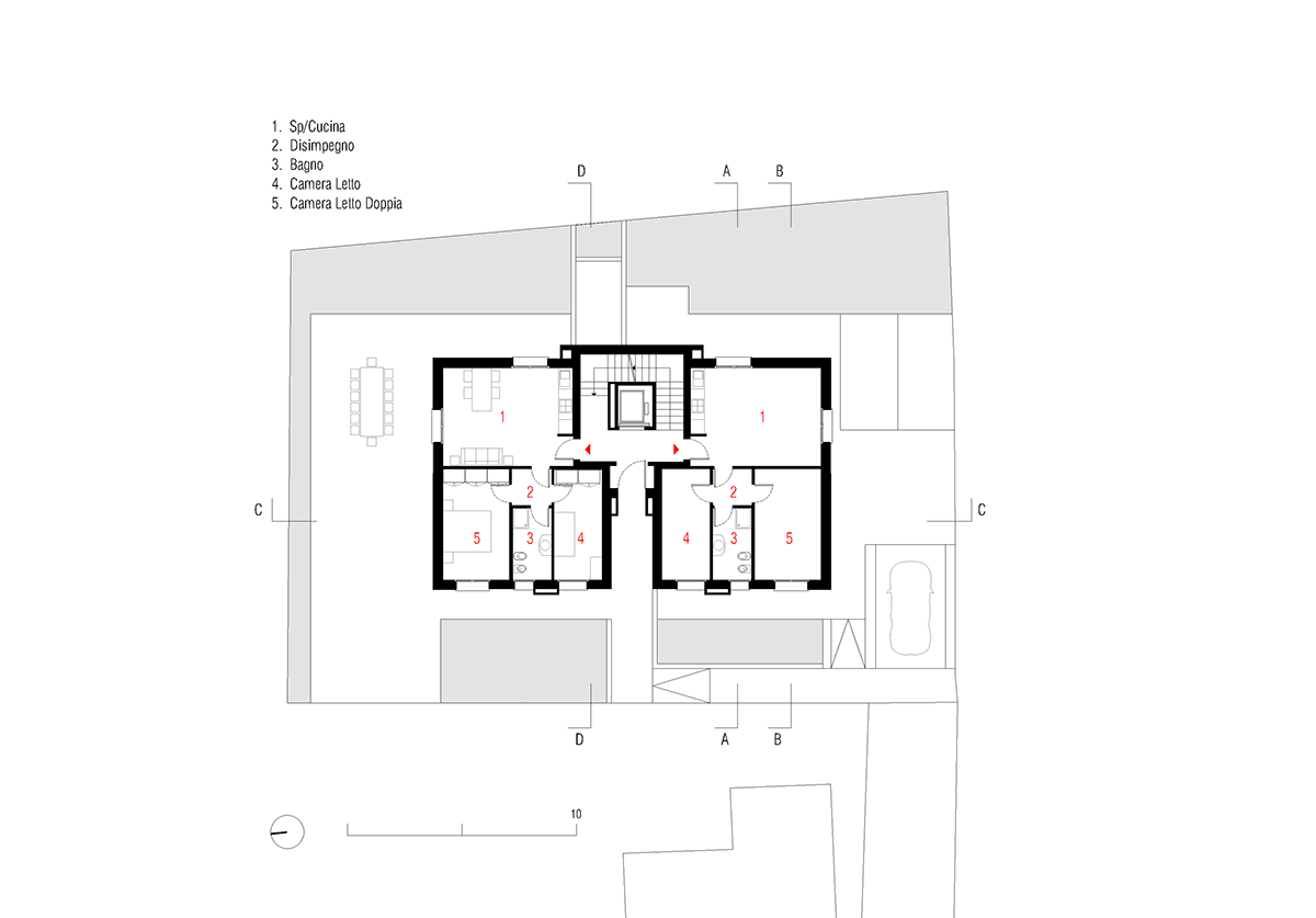 colour house apartment flat modern design White brown minimal housing shadow Volume