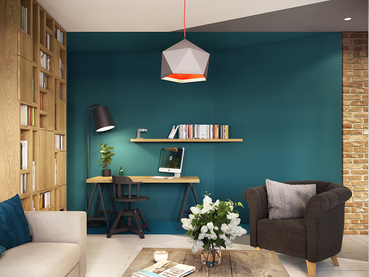 home house design color kitchen livingroom diningroom red blue green wood grey