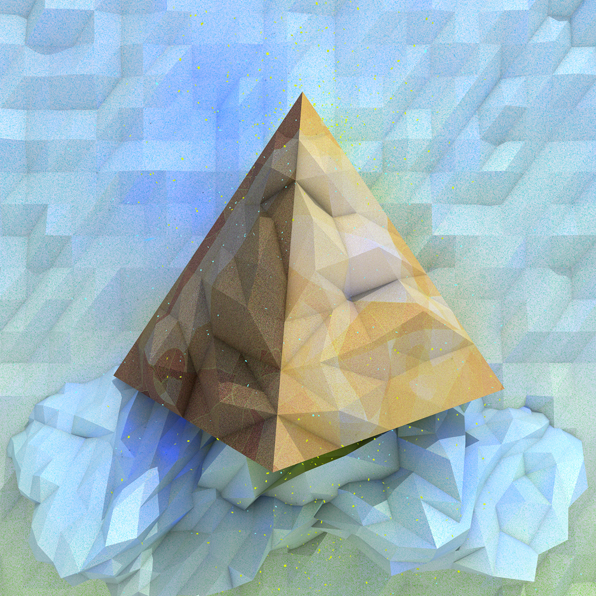 chordashian Single cover pyramid 3D Skyscraper Souls indie dance keep on questions lowpoly geometric triangle inspire