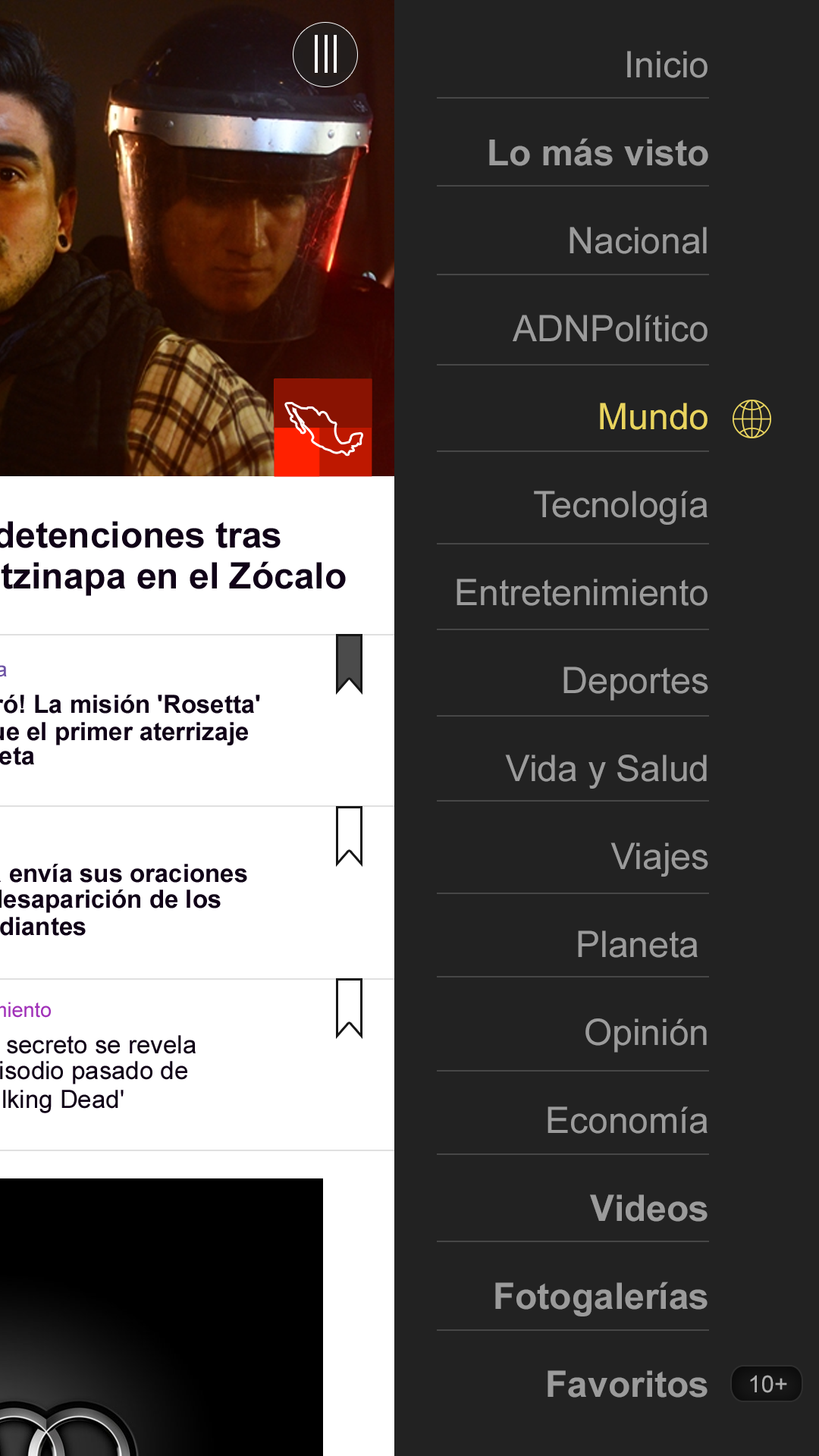 application CNN mexico UI android ux CNNMéxico design ios psd ai FW