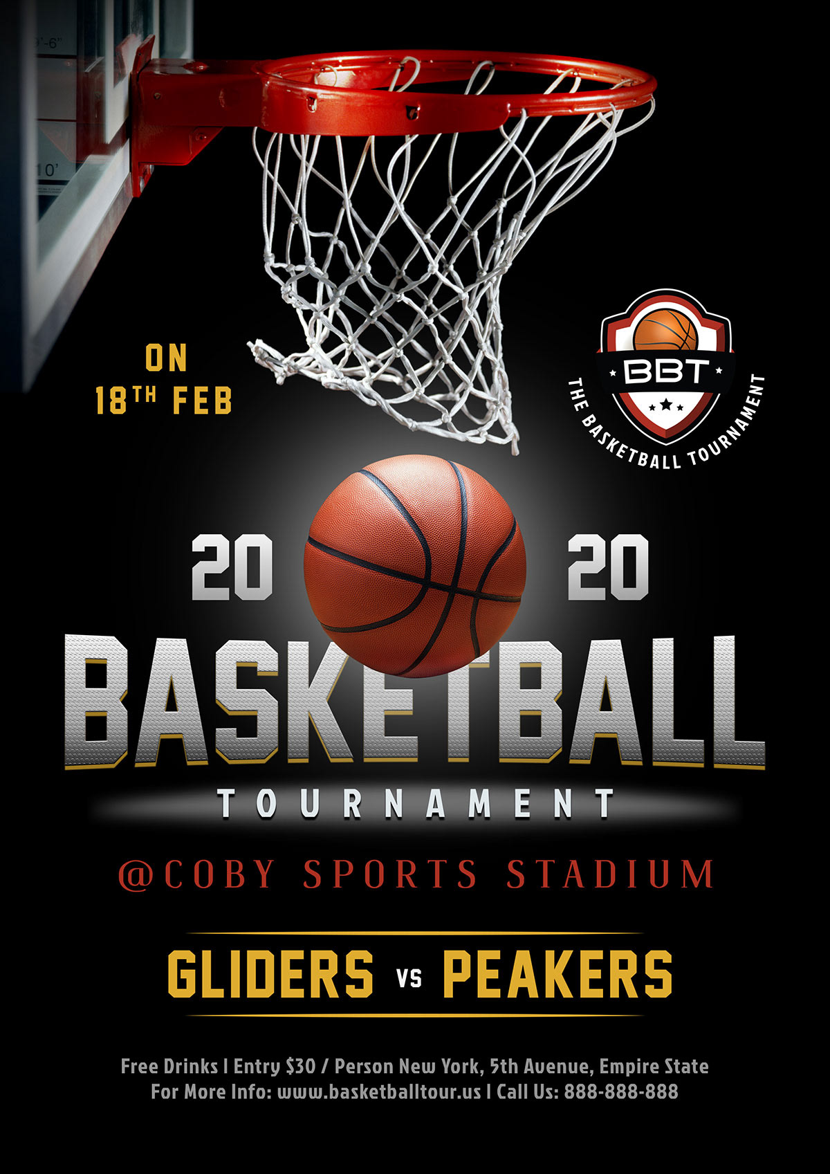 Free Basketball Playoff Flyer Design Template PSD on Behance Within Basketball Tournament Flyer Template