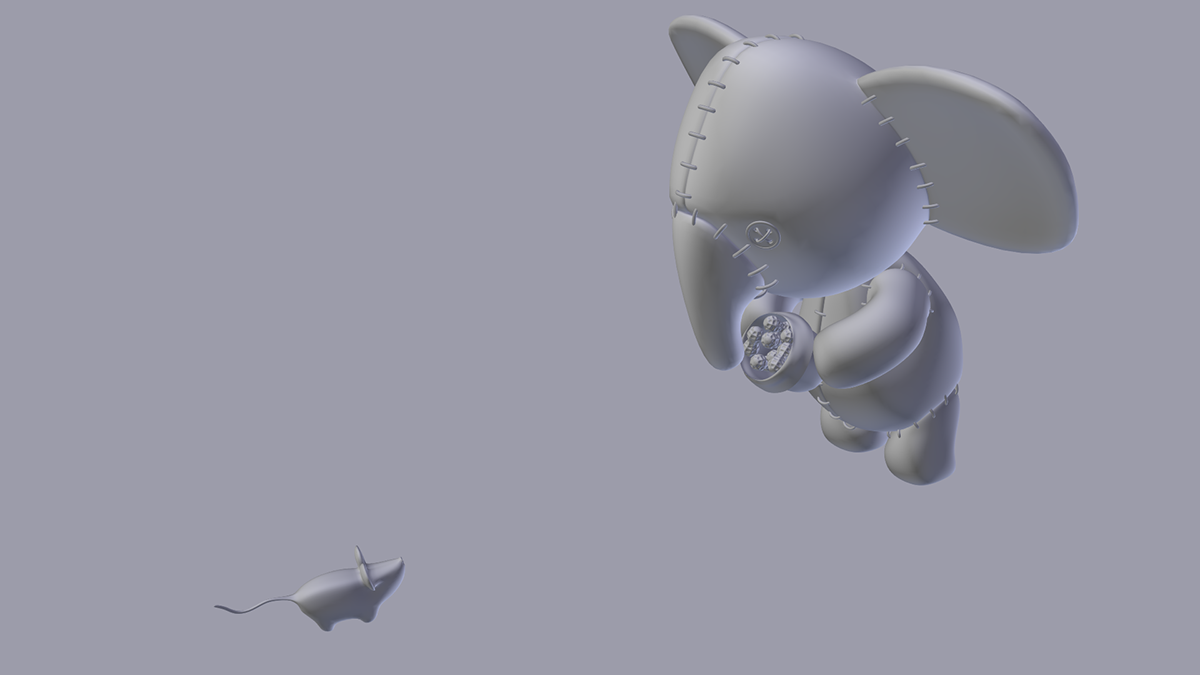 elephant 3D Render blender modeling texturing