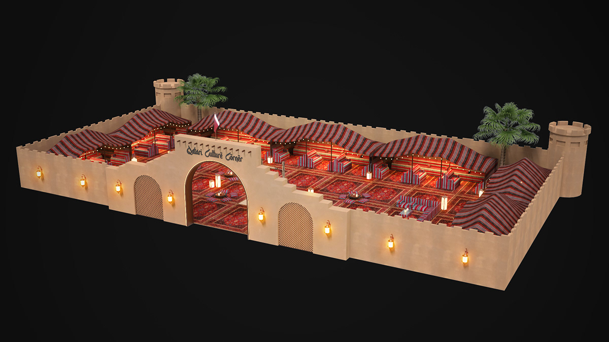 culture Qatar middle east arabic traditional Event Event Design 3ds max night exterior