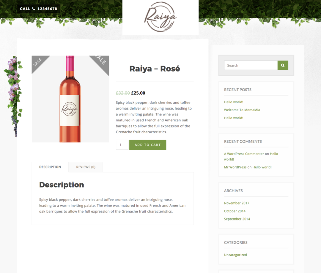 wine web page wordpress Web Design  design diseño