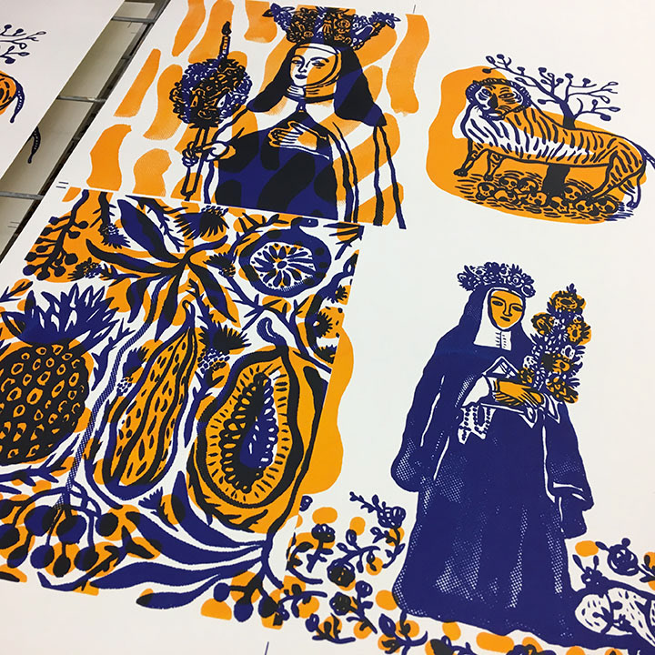 design silkscreen book design Zine  artbook natalya balnova HAND LETTERING printmaking Drawing 