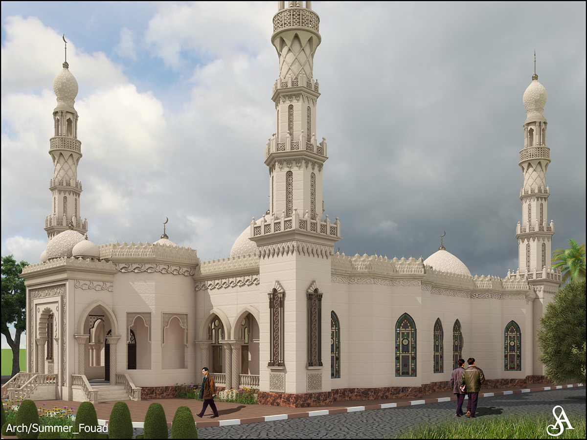 #mosque #Islamic #masjed #architecture #3D #3dsmax #visualization  #render