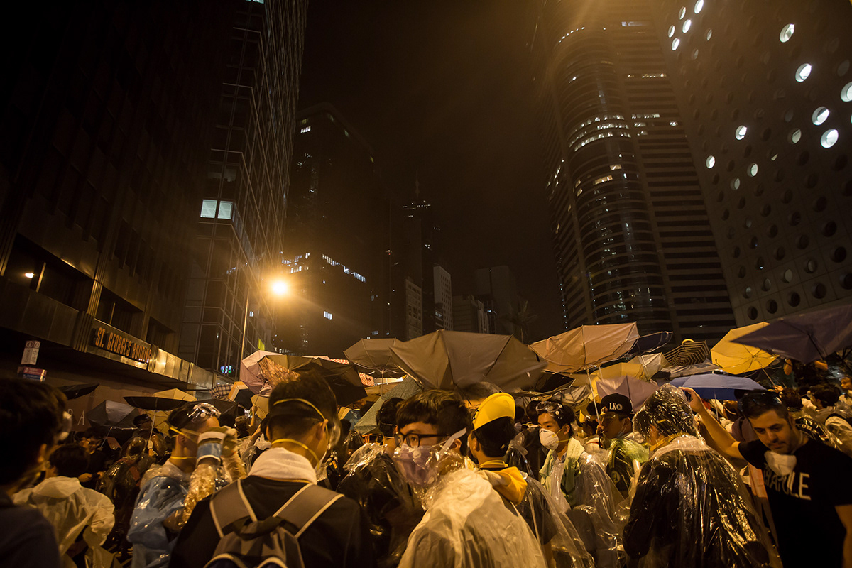 Hong Kong Umbrella movement occupy Occupy Central democracy tear gas protest demonstration mob Students china