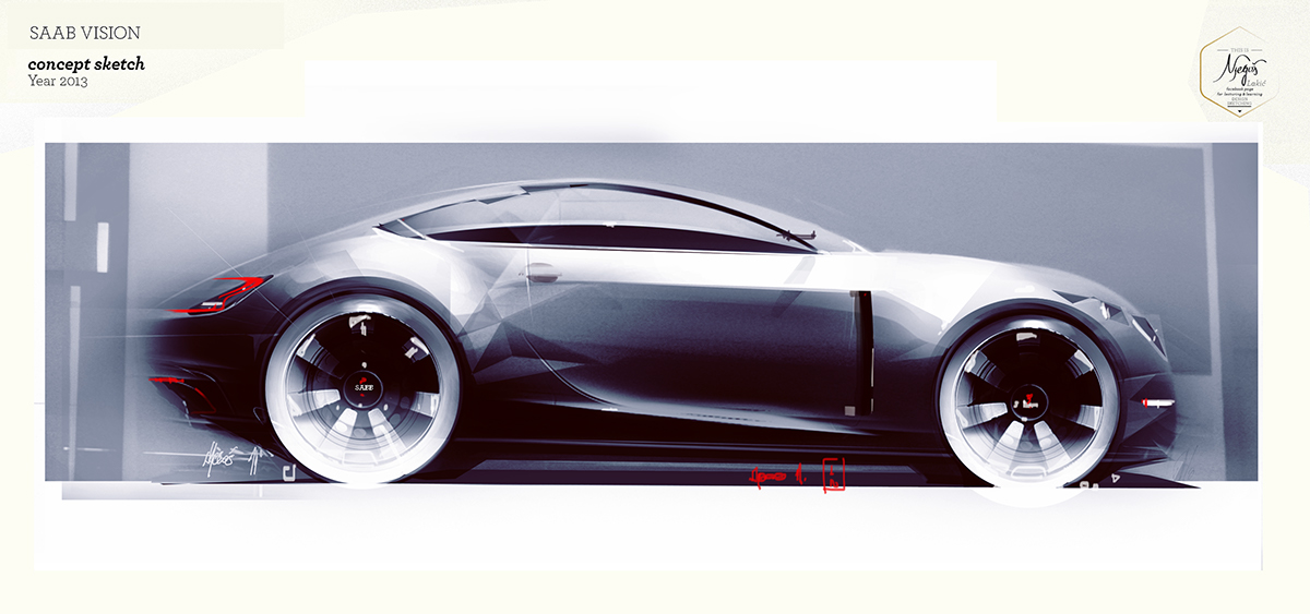art idsketch productdesign carsketch INDUSTRILA DESIGN  concept sketch Copic wacom BMW Volvo automotivedesign 3D Render