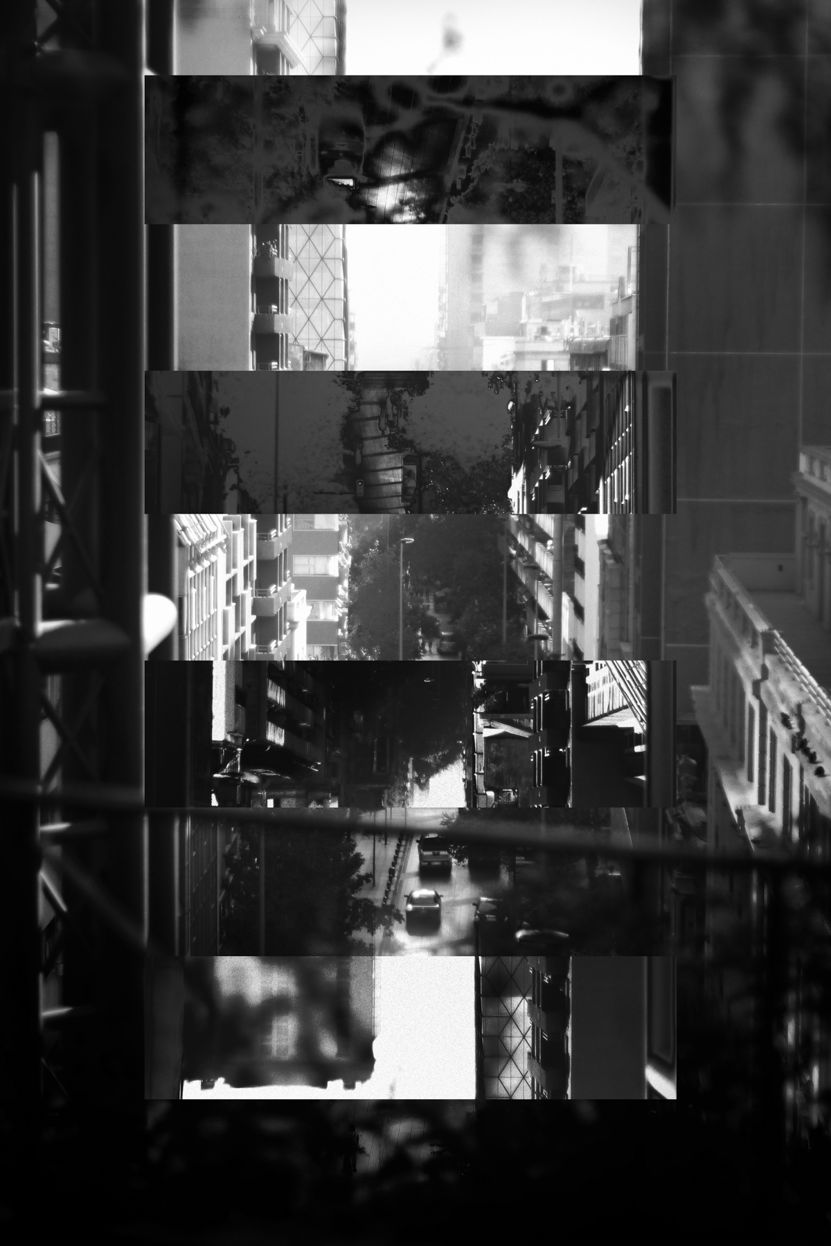 city inverse deconstruct architecture building Black&white analog ILFORD Film   chile