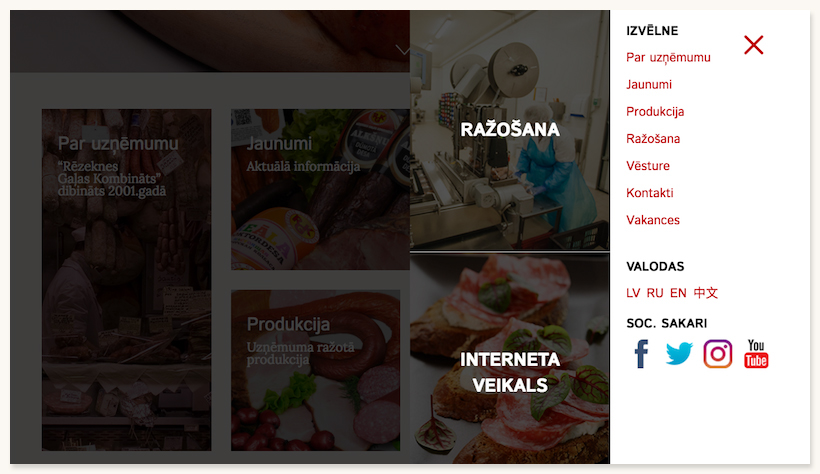 meat factory Website Corporate Site FOOD INDUSTRY
