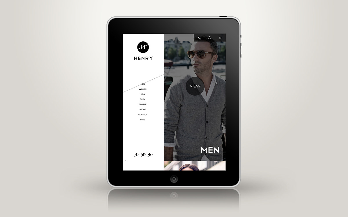 template Website black and white
