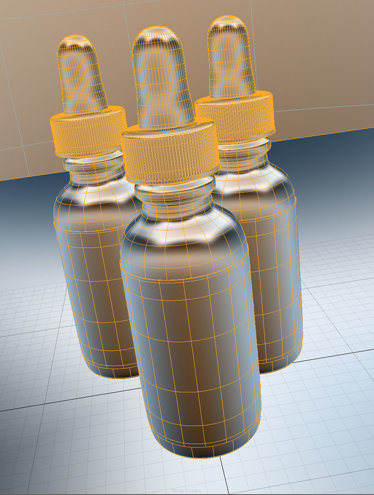 Adobe Portfolio CGI rendering bottle