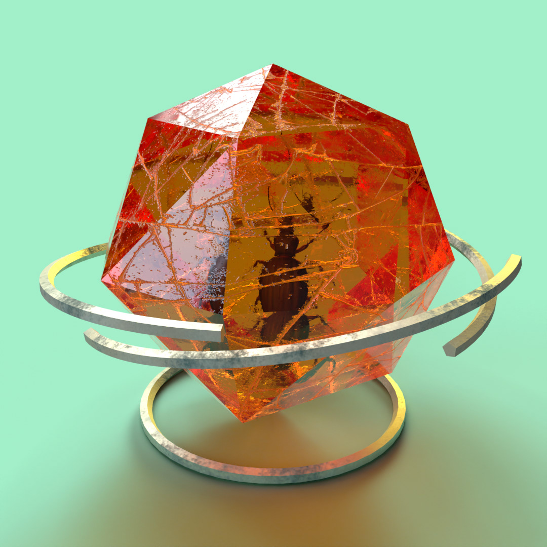 3D Amber dimension texture
