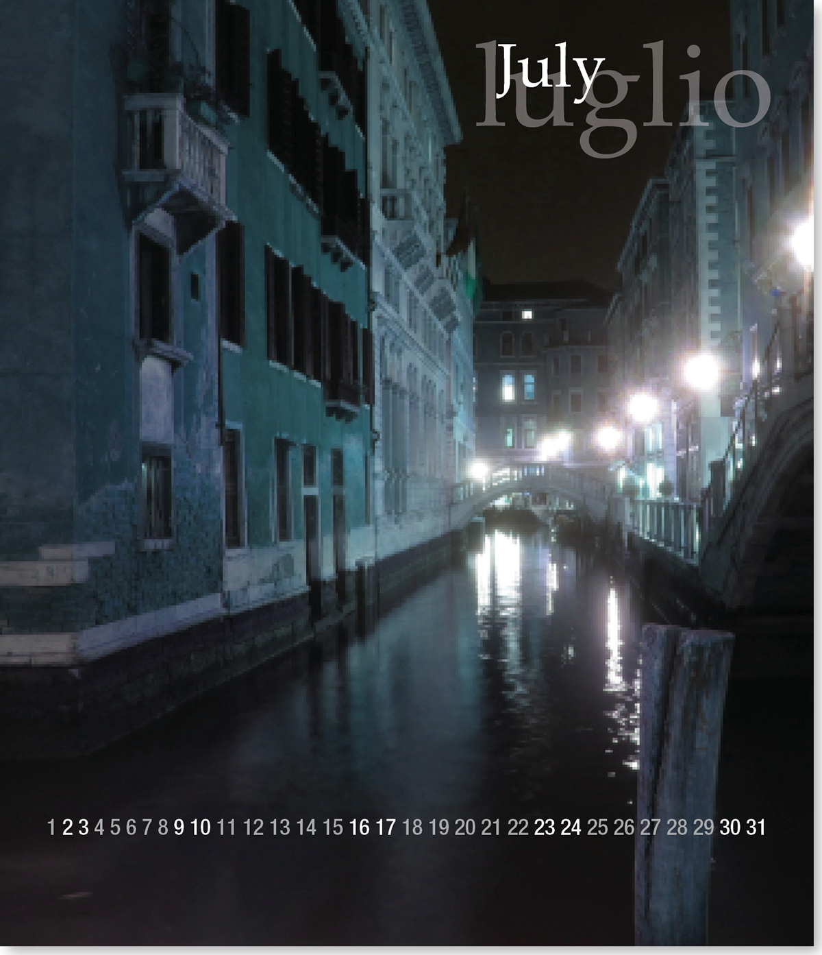 calendar Venice venezia 2011