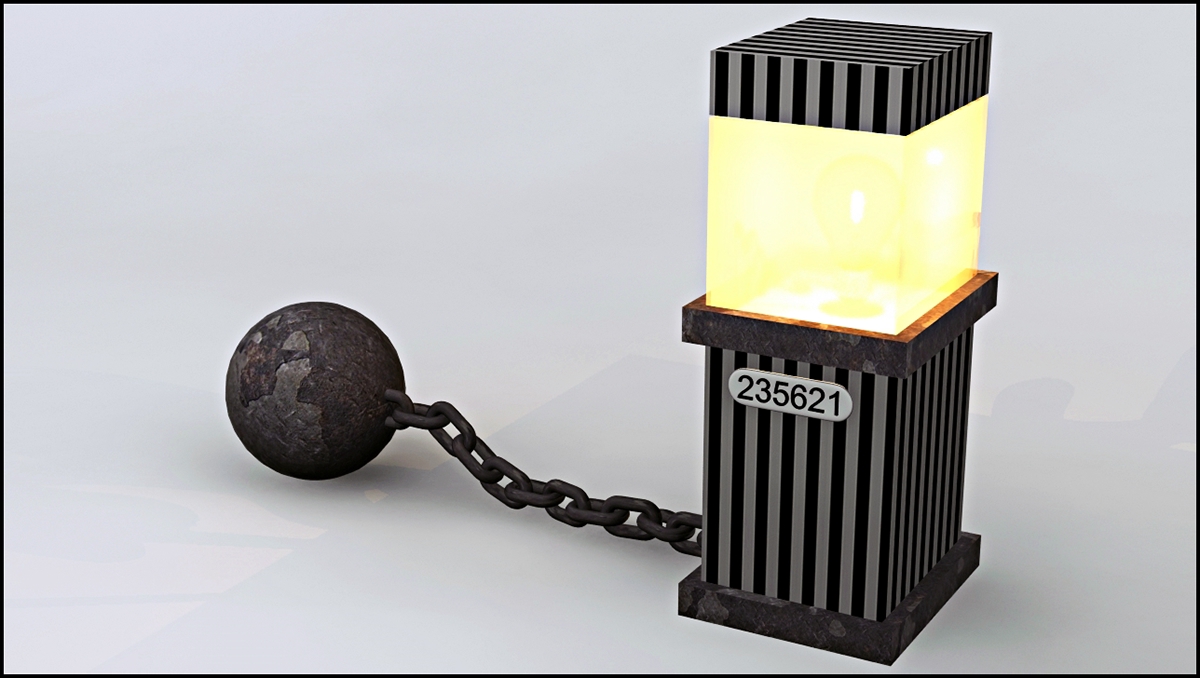 Prisoner lampdesign design chain