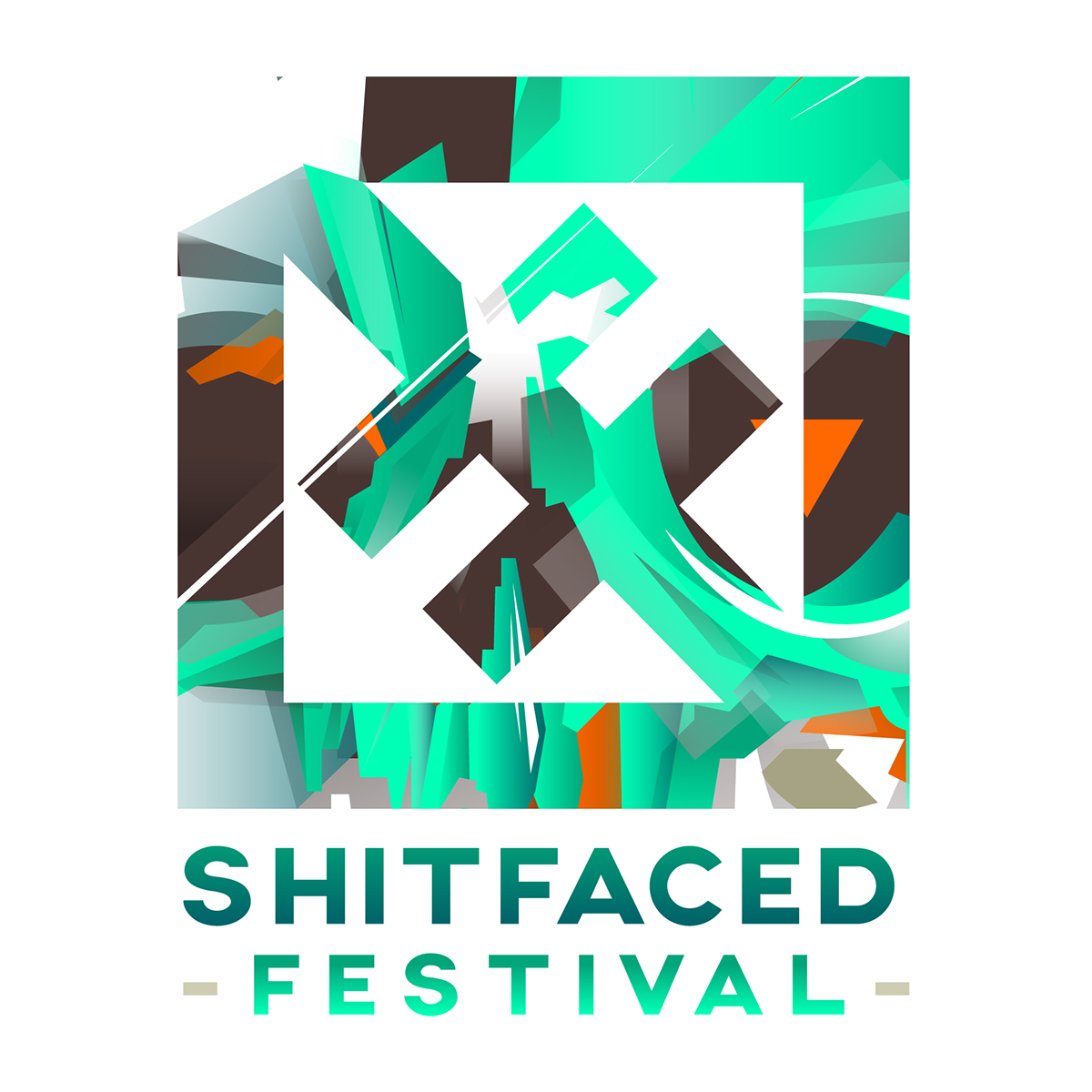 skull Shit faced shitfaced festival steef Steef van Loenhout Illustrator vector gradient detail