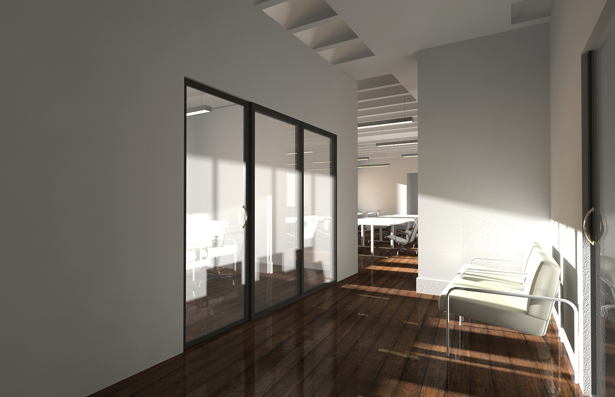 Interior design Office rendering technical Elevation Plan Perspective