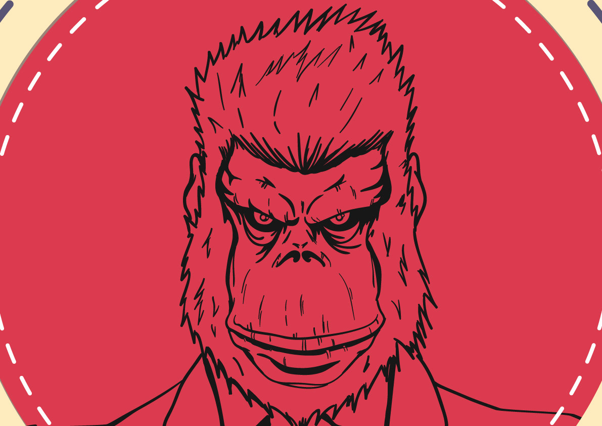 ape illustrate draw Illustrator monkey Century 21 century