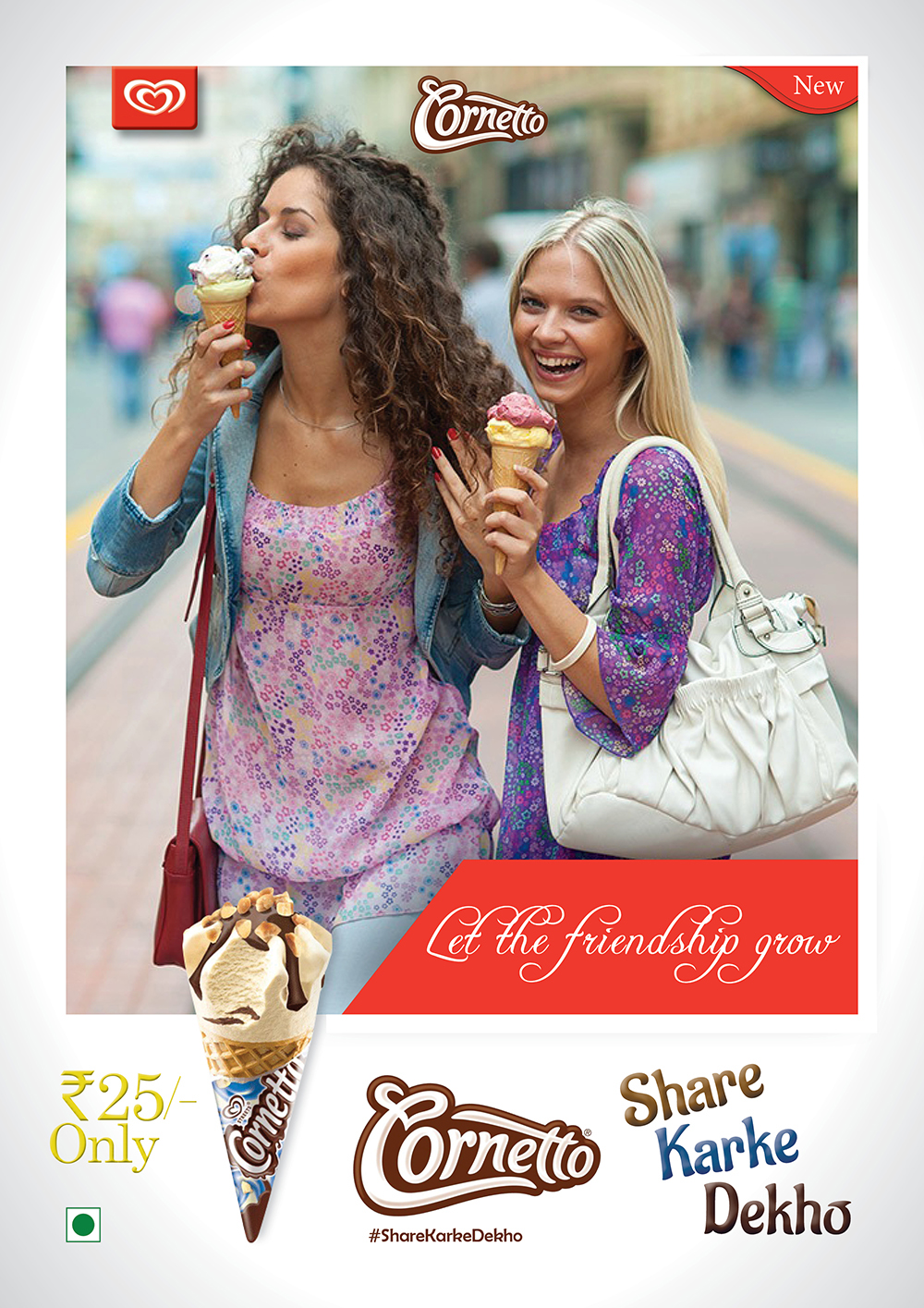 advertisement branding  sharekarkedekho cornetto icecream ice friendship family kids cream