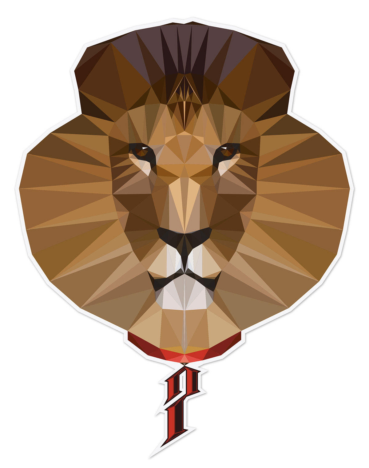lion  PoligonArt  polygon  illustrator  vector  vectorart  7Issue  Illustration