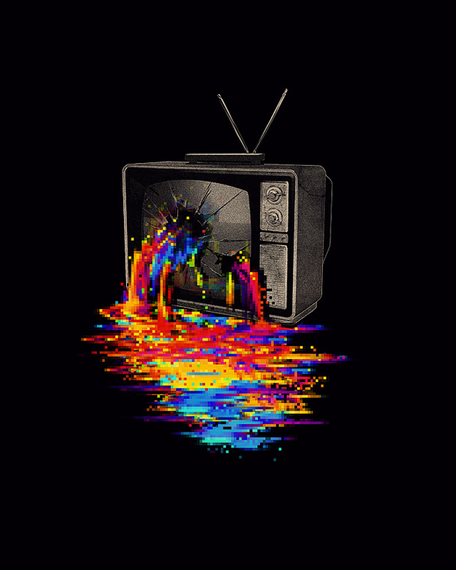 pixel 8-bit overload tv television