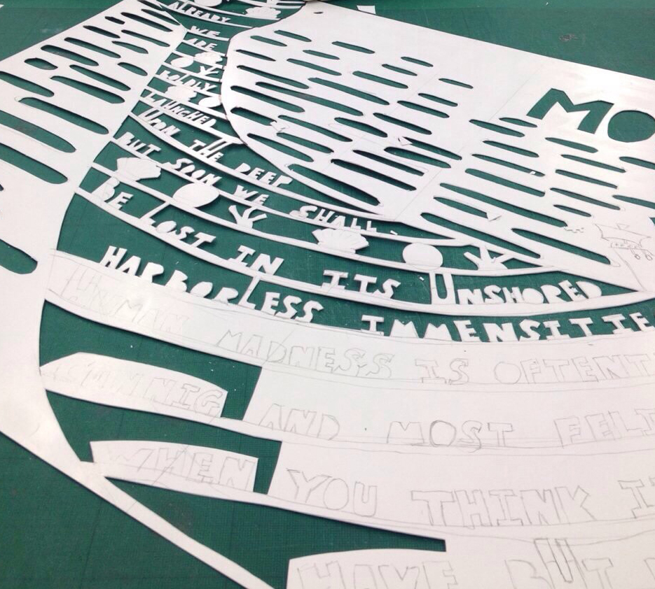 book editorial editorial Image making rob ryan craft Moby Dick design