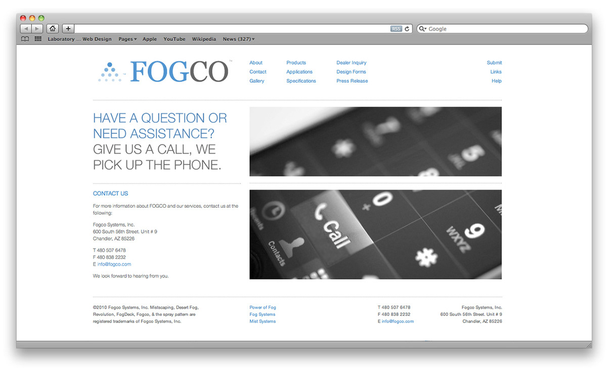 fogco mist systems industial branding corporate branding minimal modern