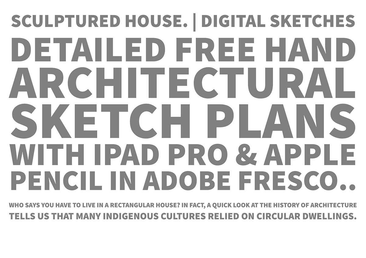 adobe fresco adobe sketch apple pencil architecture Digital Art  Drawing  free hand ipad pro plans sketching
