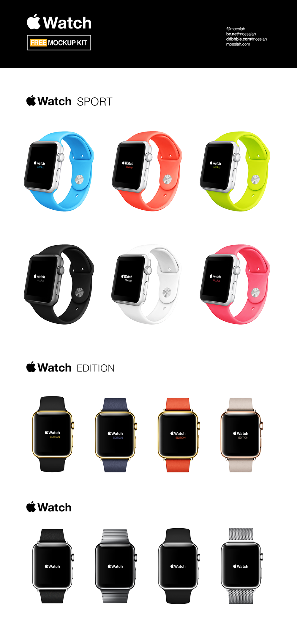 apple watch Mockup freebie free download MOE moe slah