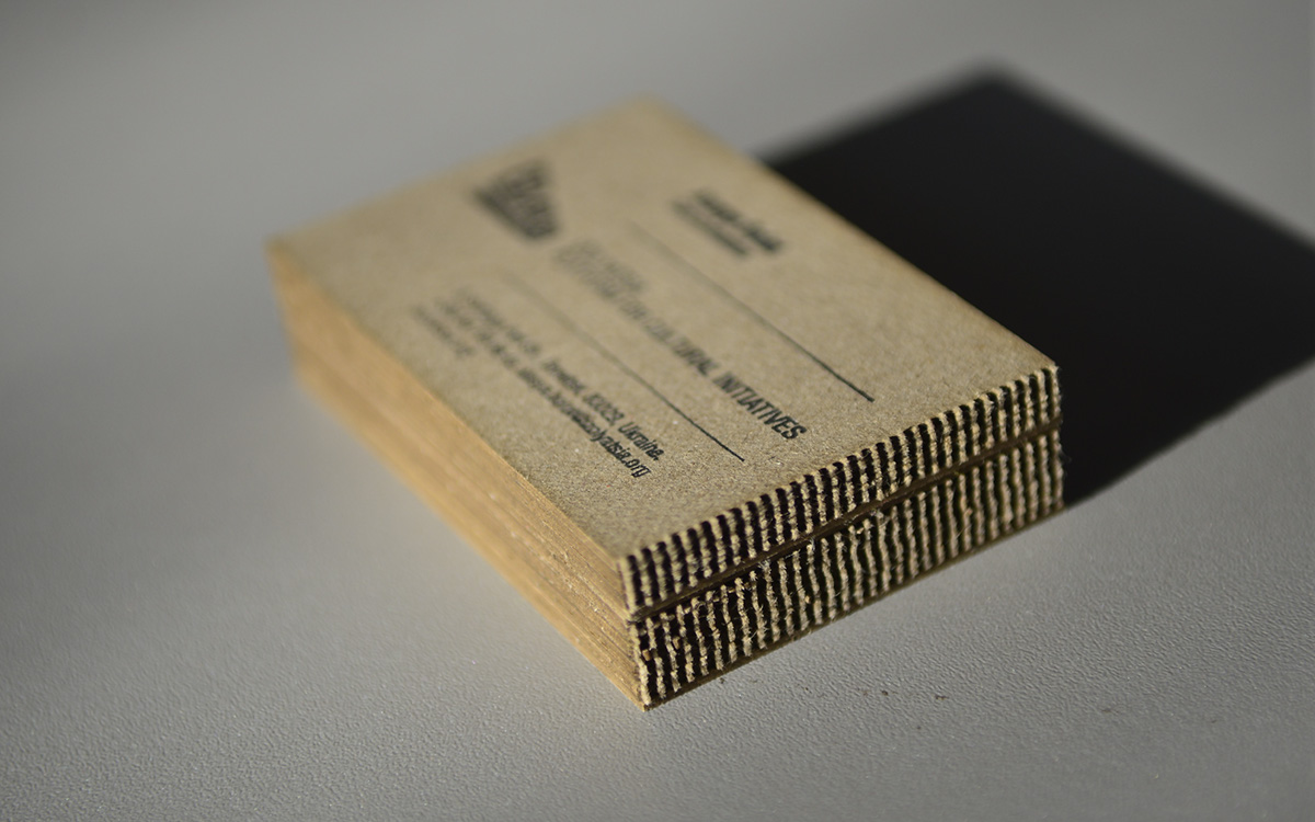 recycled paper eco notebook business card design print