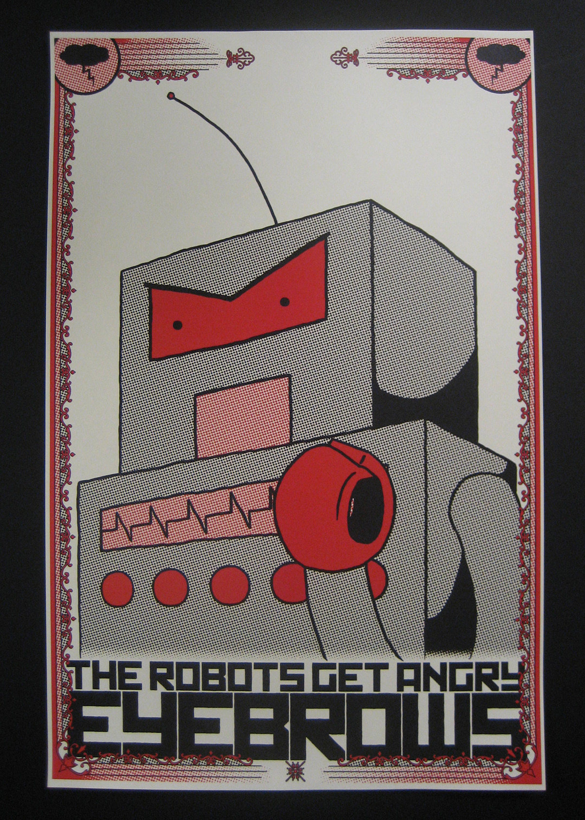 robots posters  the future  warning