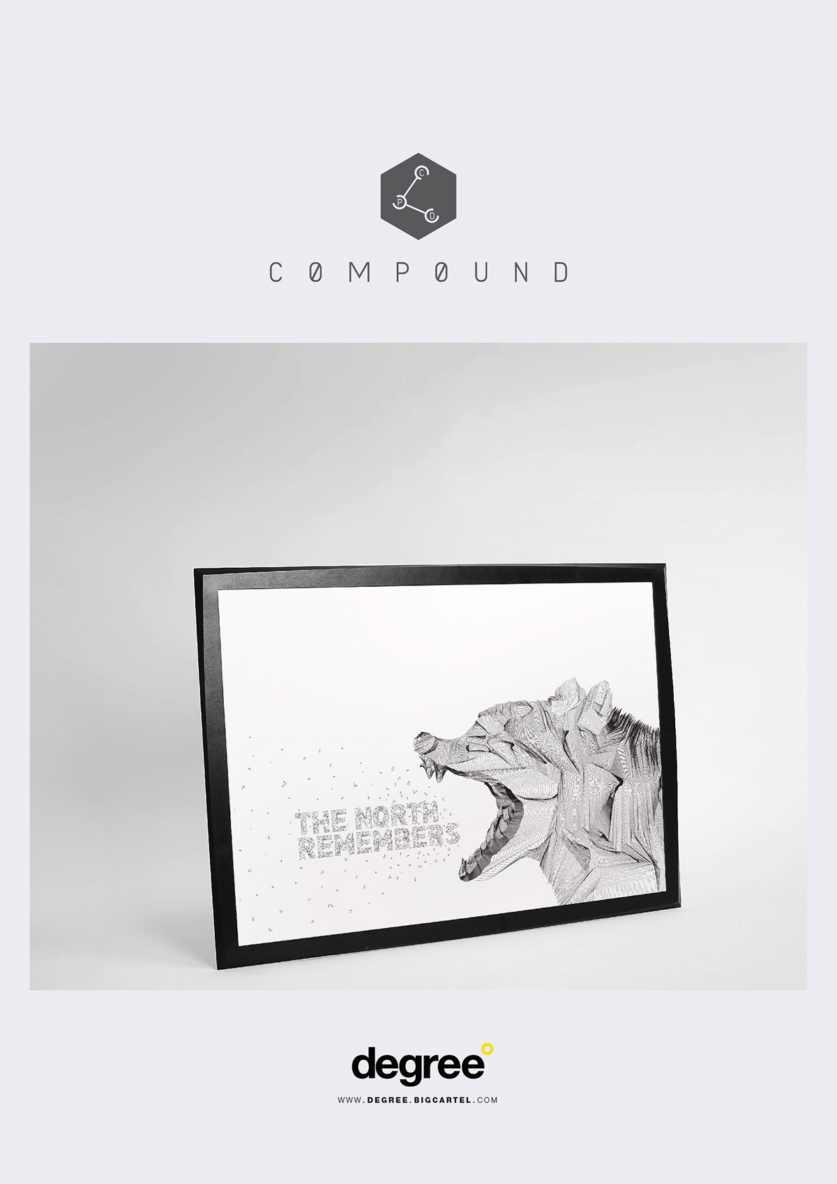 DDB Degree DDB Game of Thrones wolf wolves snow winter north graphic design typo