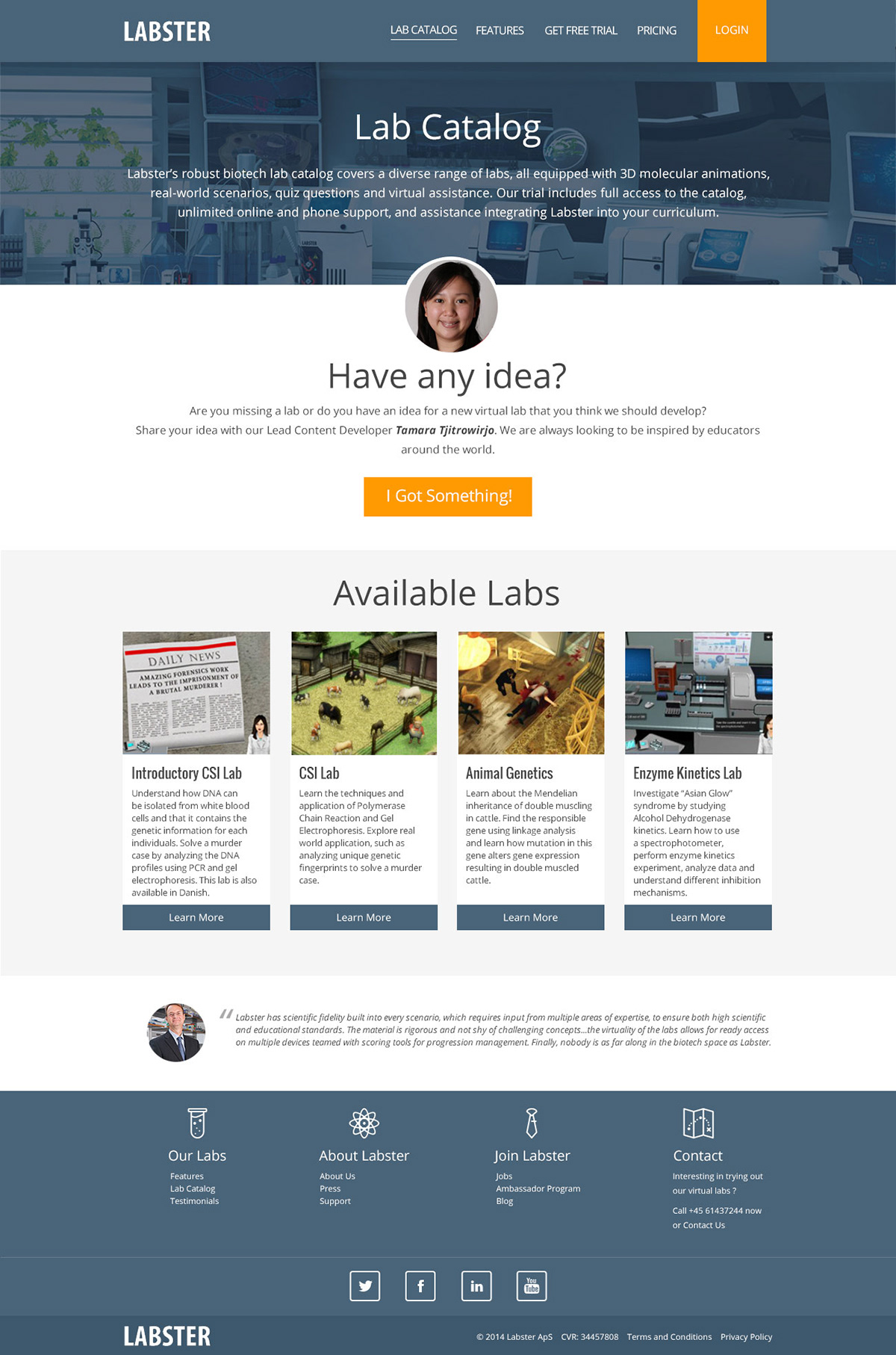 labster flat minimal minimalistic clean Web design redesign Mockup photoshop