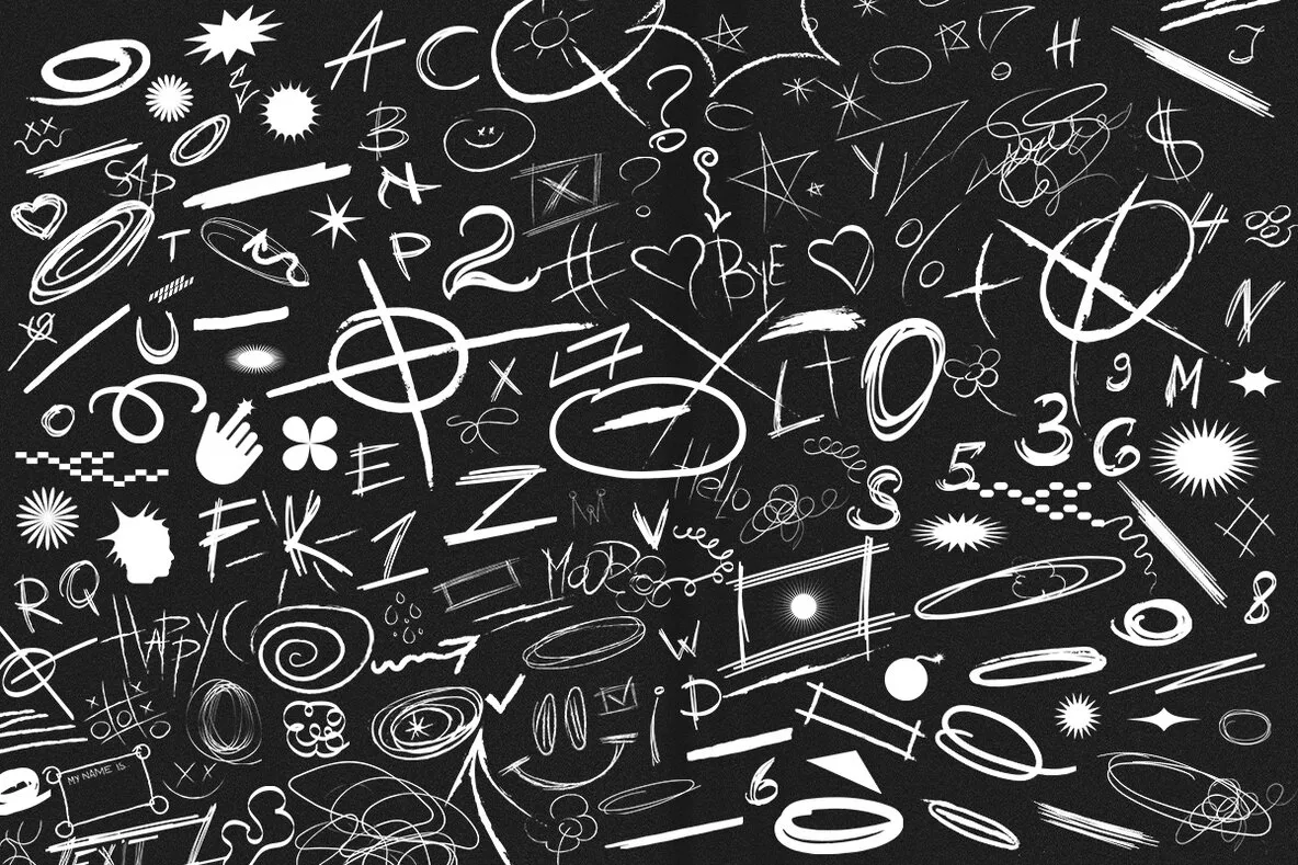 free download free psd free psd mockup scribble doodle Drawing  scribble element