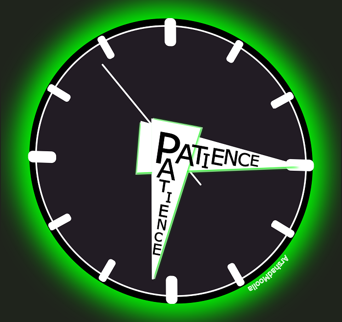 clock graphic design ILLUSTRATION  vector Patience tick tock